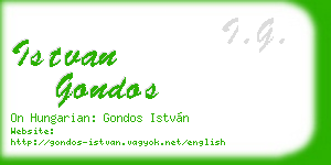 istvan gondos business card